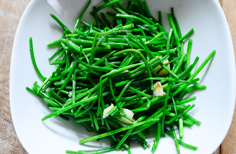 Taiwanese Stir Fried Water Lily at Ivy’s Kitchen, Taipei